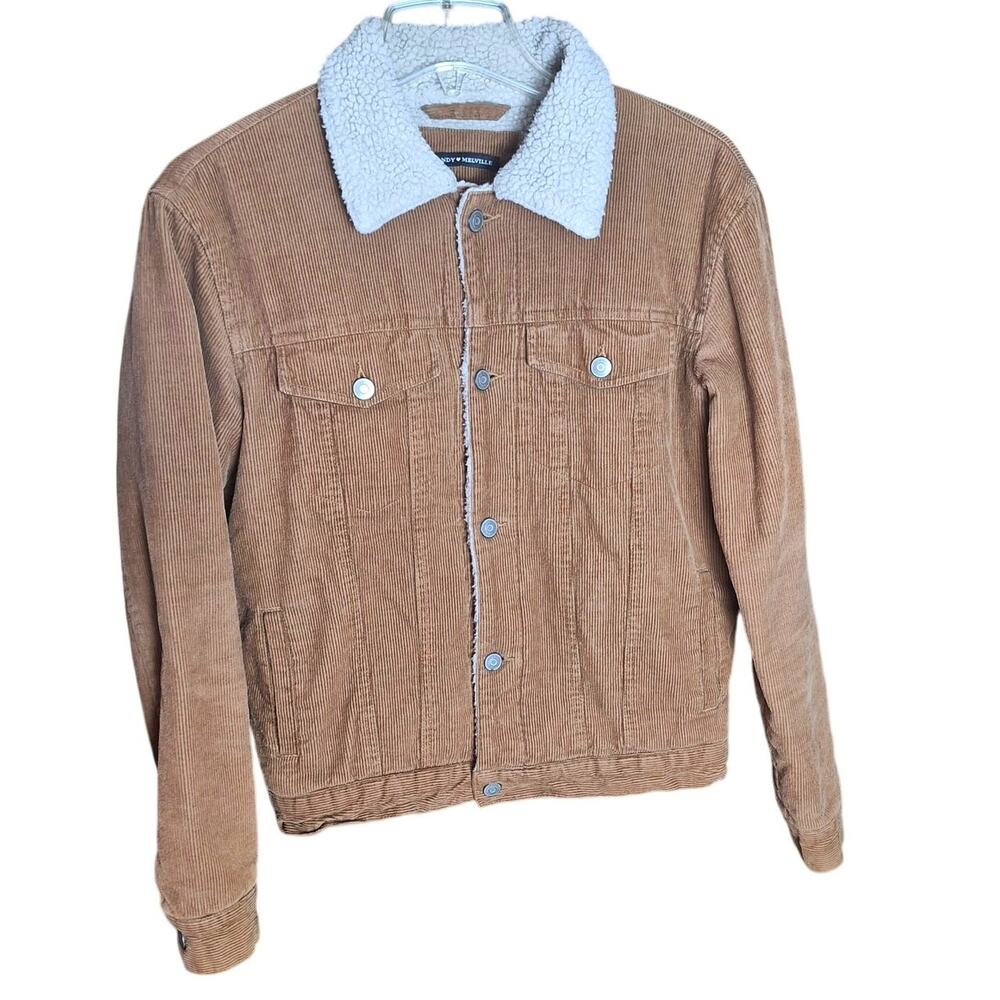 Brandy Melville John Galt Corduroy Sherpa Lined Trucker Jacket Women Small